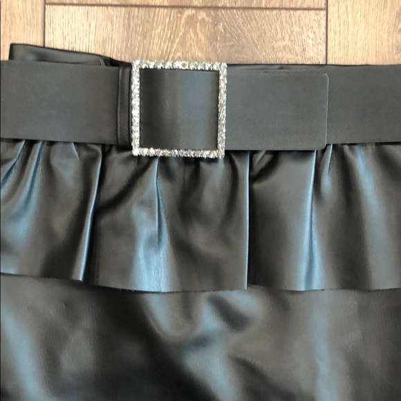 NWT Zara Belted Faux Leather Skirt Size L - Picture 8 of 13